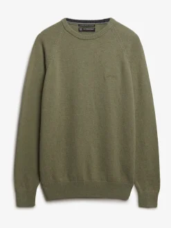 Superdry Light Sage Wool Blend Jumper