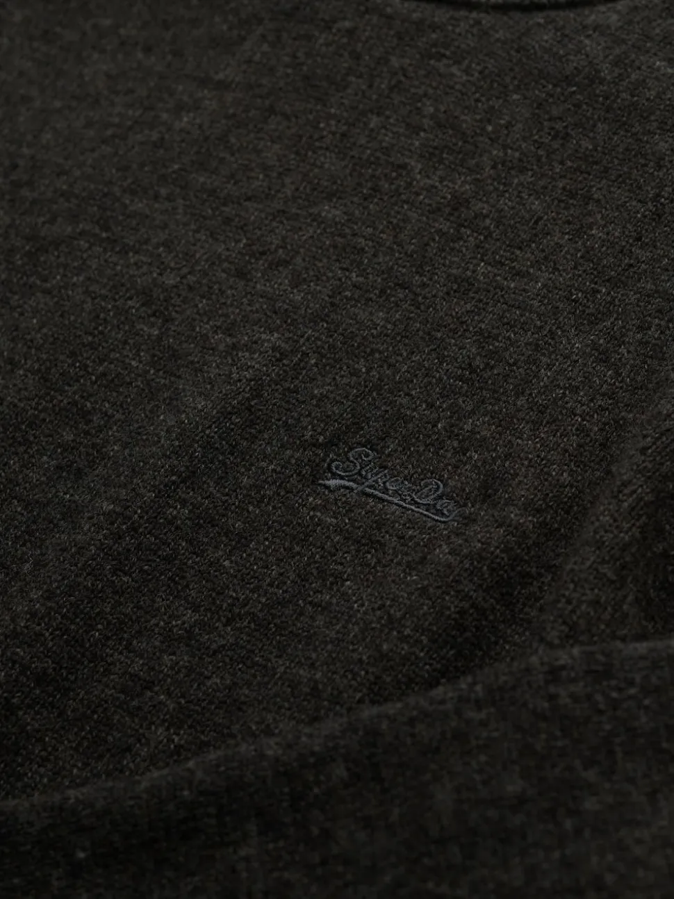 Superdry Midnight Charcoal Marl Wool Blend Jumper