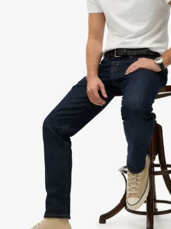 Superdry Navy Blue Vintage Slim Straight Leg Jeans