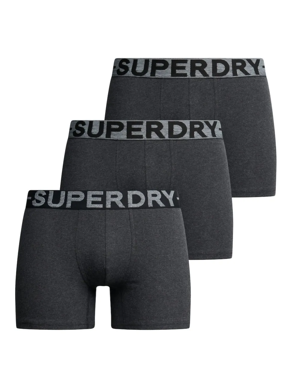 Superdry Raven Black Marl Boxers Triple Pack