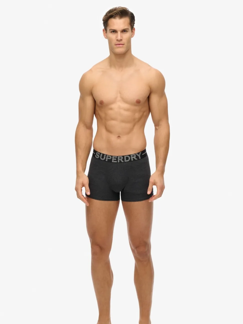 Superdry Raven Black Marl Boxers Triple Pack