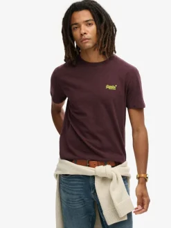 Superdry Red Essential Short Sleeve Embroidered T-Shirt