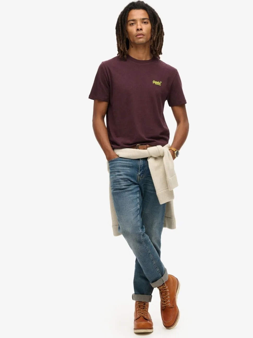 Superdry Red Essential Short Sleeve Embroidered T-Shirt