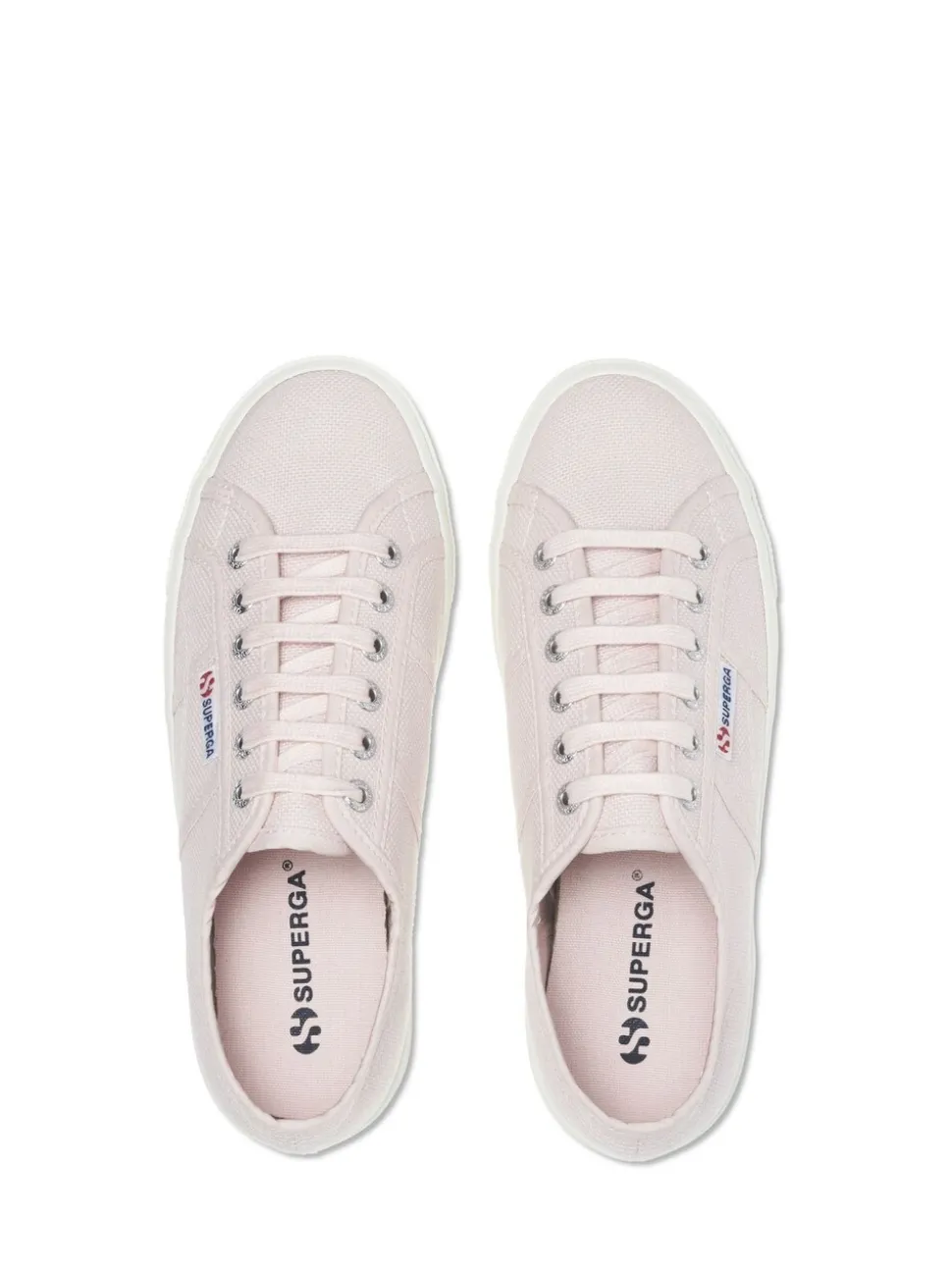 Superga White Canvas 2790 Flatform Trainers