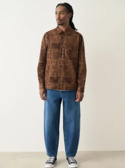 Tan Brown Bandana Style Shacket