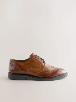 Tan Brown Brogue Shoes
