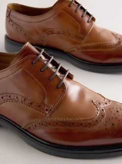 Tan Brown Brogue Shoes