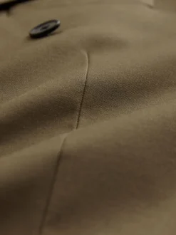 Tan Brown Double Breasted Suit Jacket