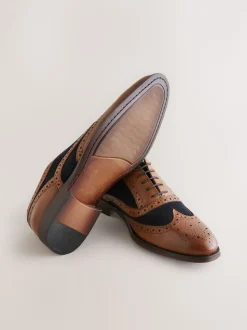 Tan Brown Heritage Brogue Shoes