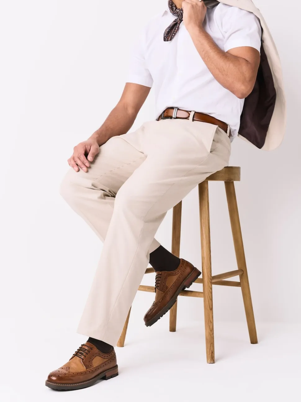Tan Brown Heritage Brogue Shoes