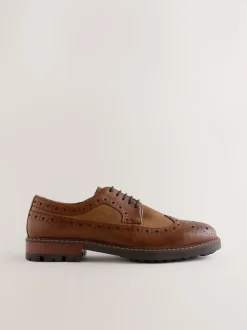 Tan Brown Heritage Brogue Shoes