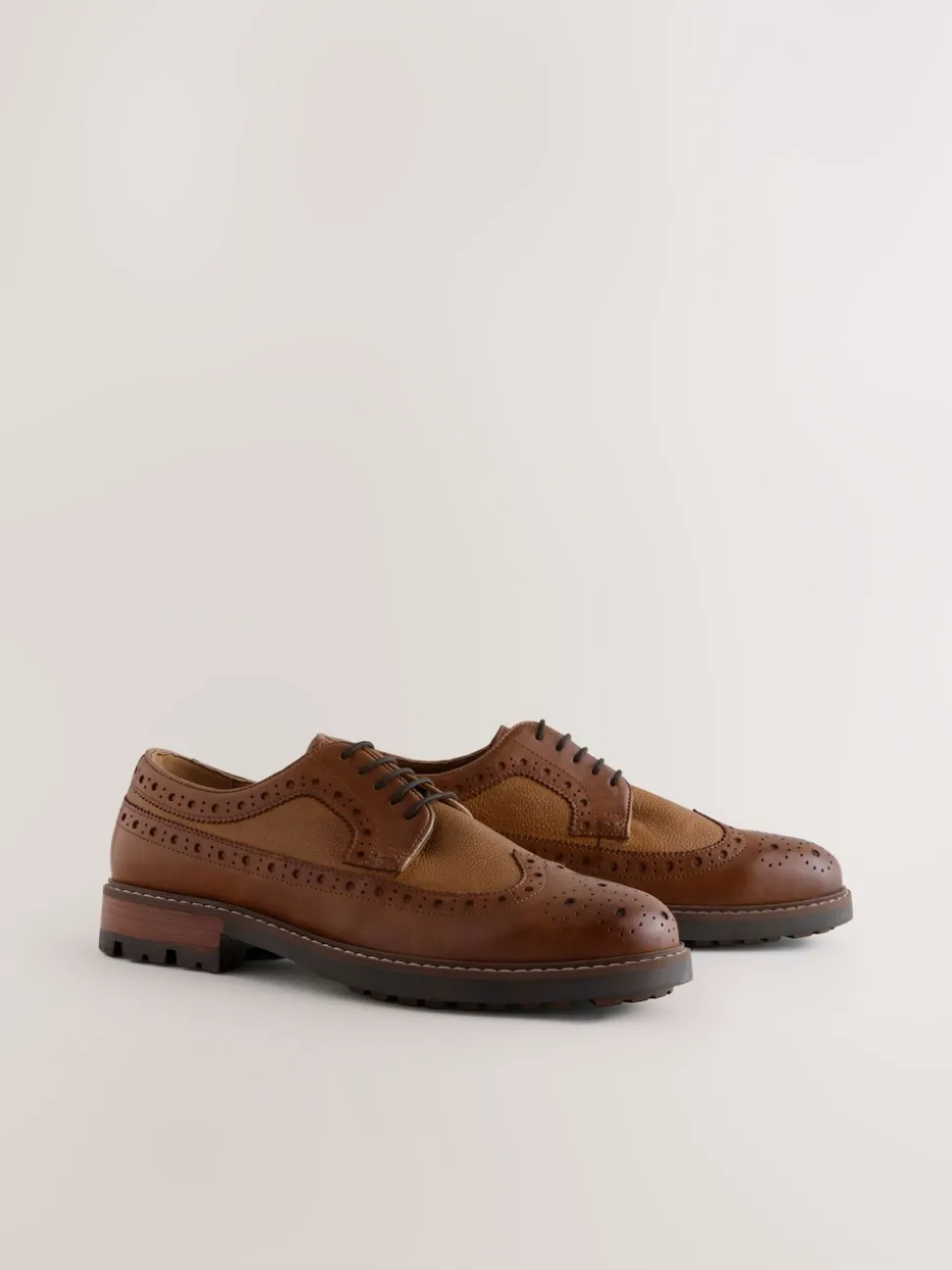 Tan Brown Heritage Brogue Shoes