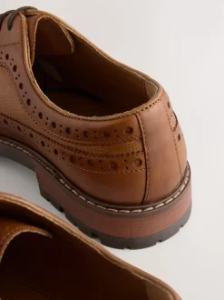 Tan Brown Heritage Brogue Shoes
