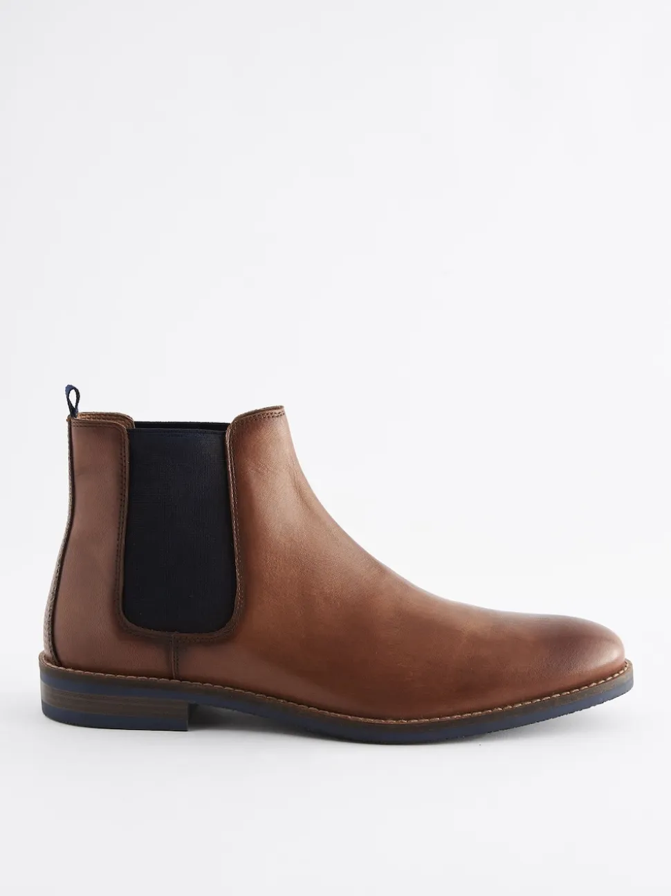 Tan Brown Leather Chelsea Boots