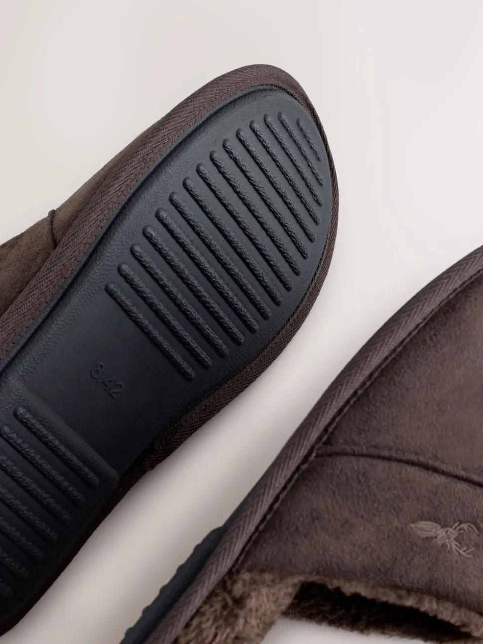 Tan Brown Mule Slippers