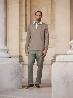 Tan Brown Puppytooth Rugby Shirt