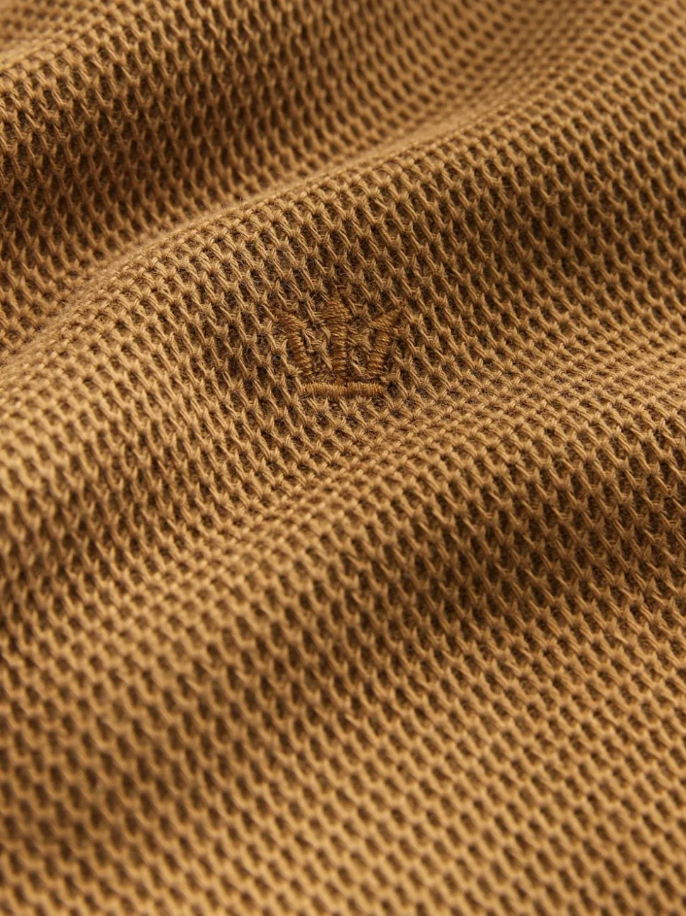 Tan Brown Regular Fit Short Sleeve Tipped Polo Shirt