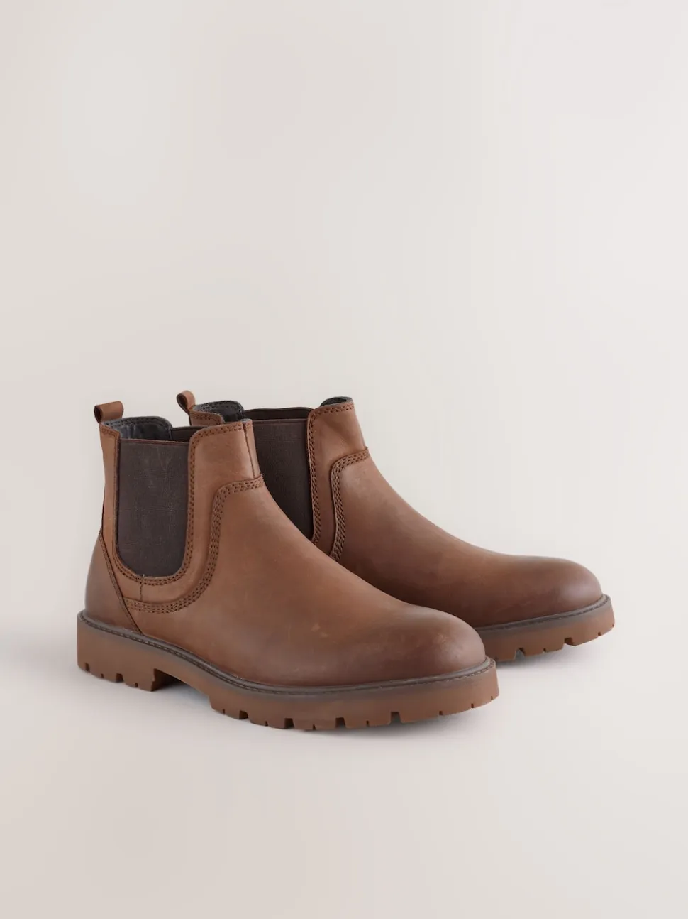 Tan Brown Relaxed Chelsea Boots