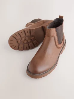 Tan Brown Relaxed Chelsea Boots