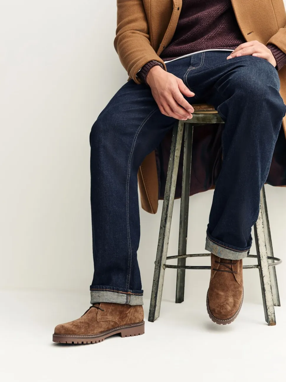 Tan Brown Rugged Leather Ankle Boots