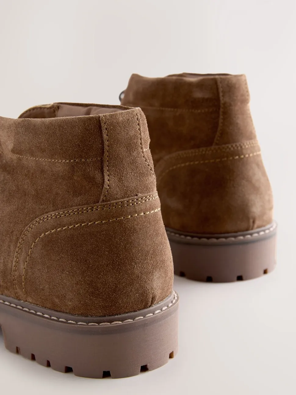 Tan Brown Rugged Leather Ankle Boots