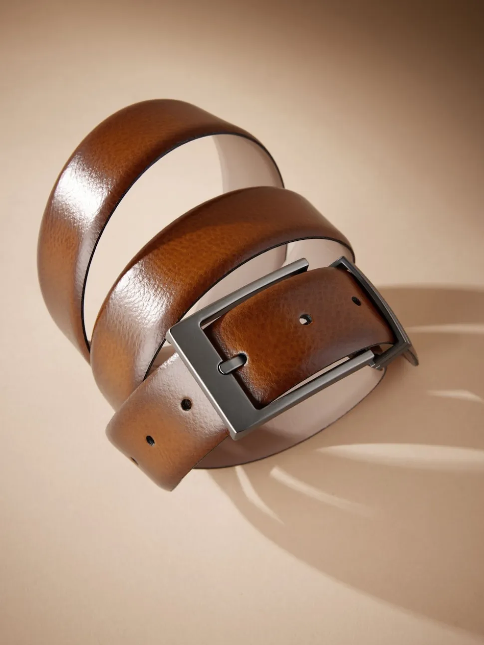 Tan Brown Signature Metal Keeper Belt