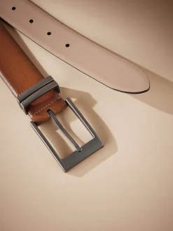 Tan Brown Signature Metal Keeper Belt