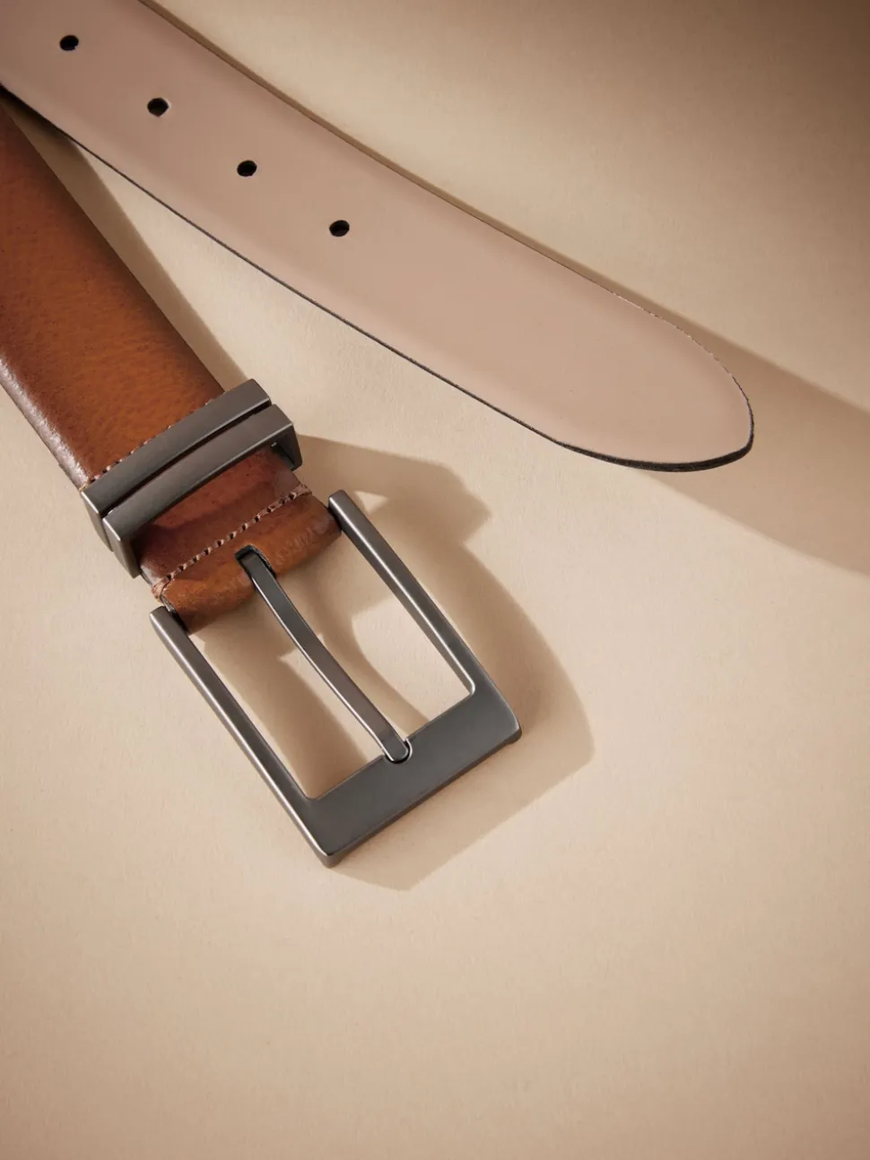 Tan Brown Signature Metal Keeper Belt