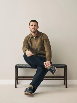 Tan Brown Signature Suede Zip Through Shirt Jacket