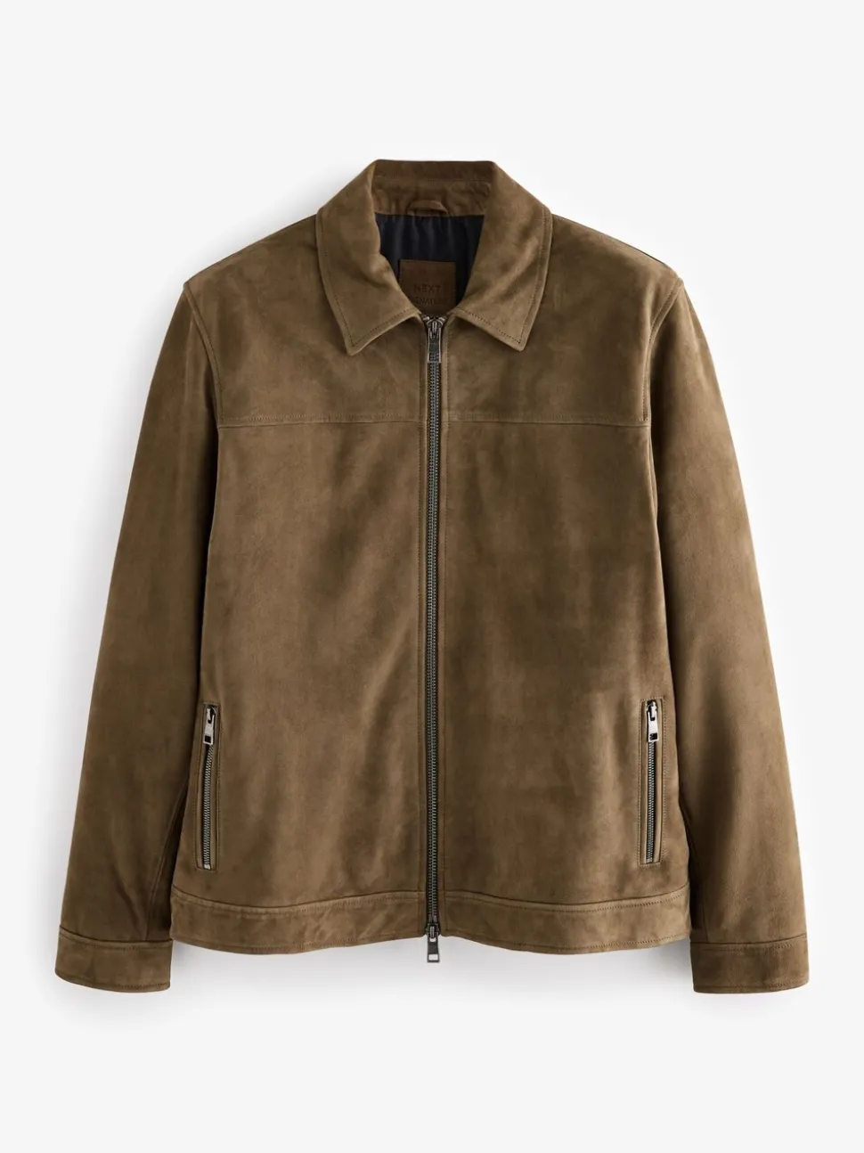 Tan Brown Signature Suede Zip Through Shirt Jacket