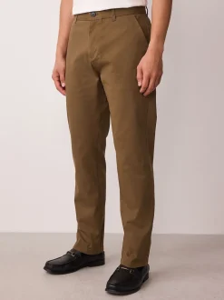 Tan Brown Slim Fit Stretch Chinos Trousers