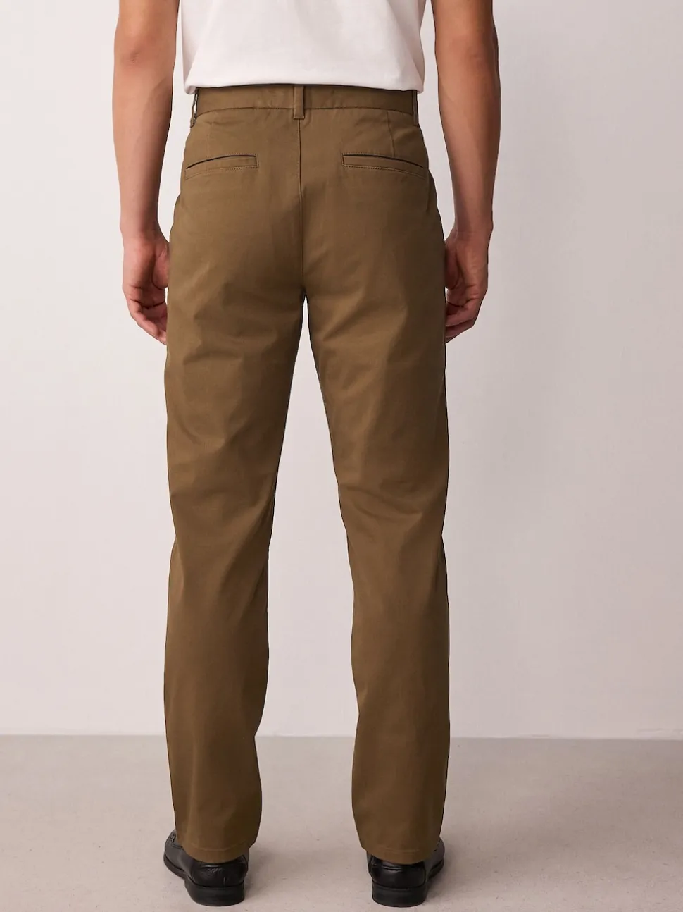 Tan Brown Slim Fit Stretch Chinos Trousers