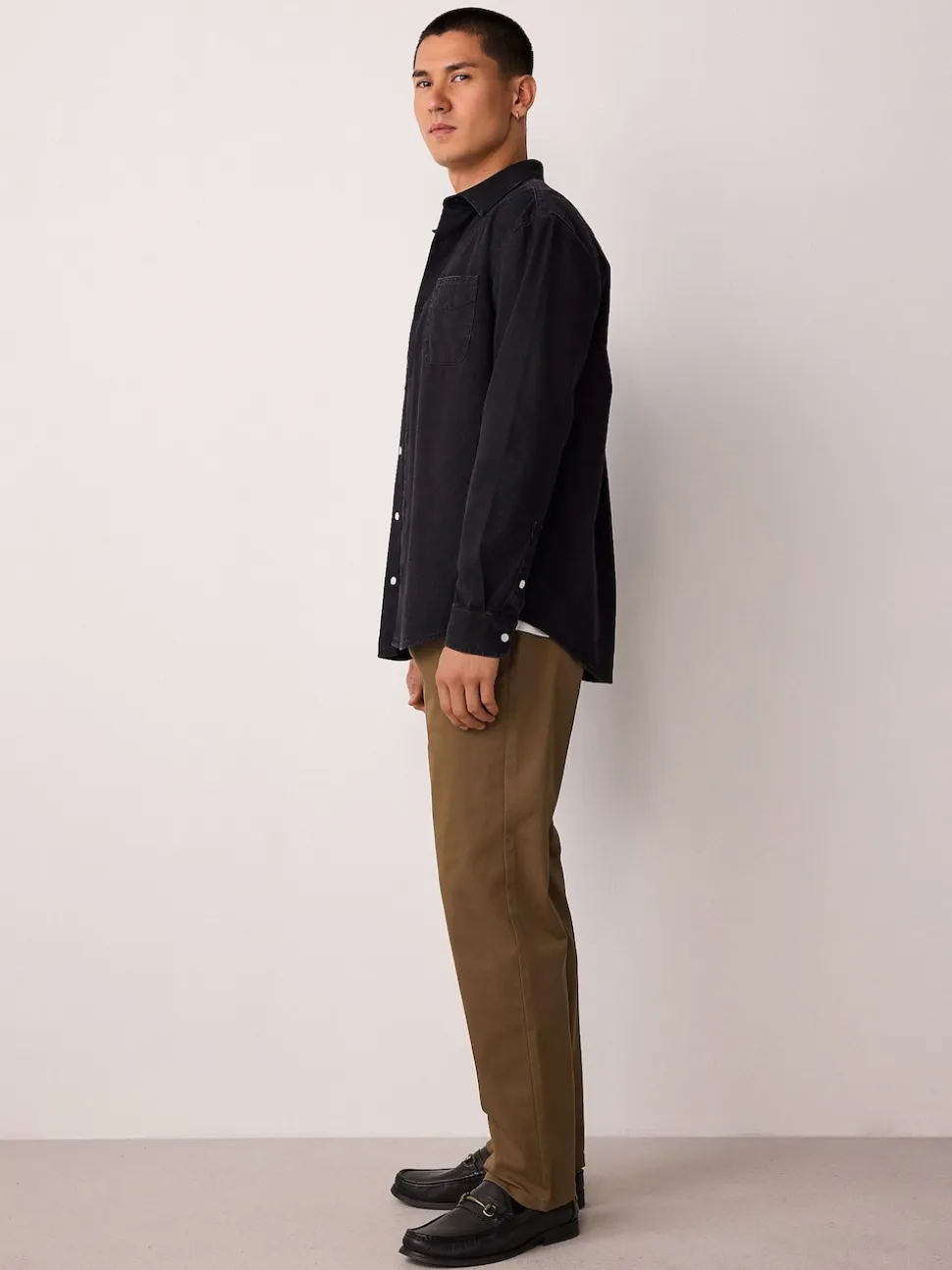 Tan Brown Slim Fit Stretch Chinos Trousers