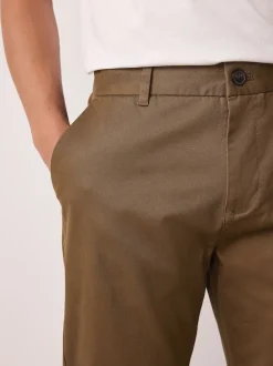 Tan Brown Slim Fit Stretch Chinos Trousers
