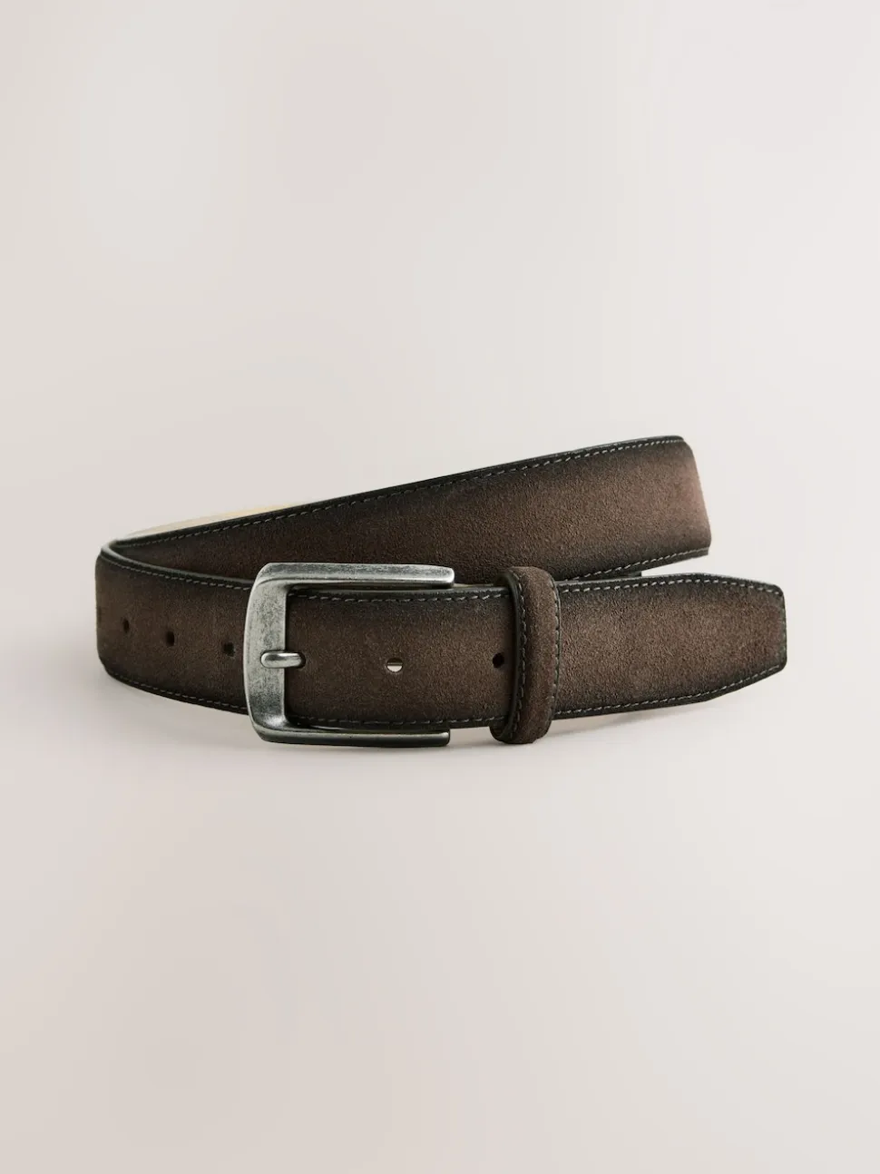 Tan Brown Straight Fit Signature Belted Jeans