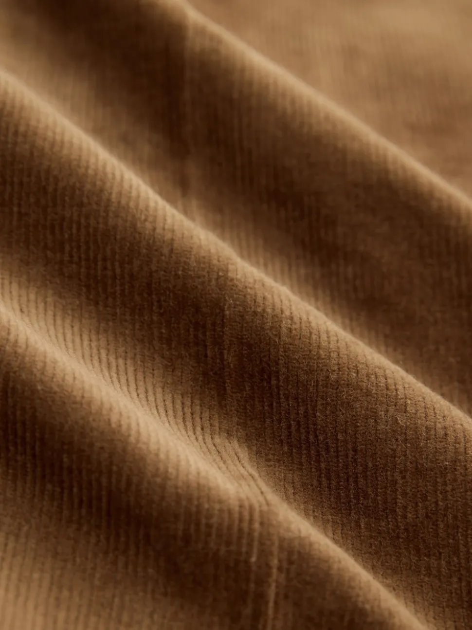 Tan Brown Straight Fit Smart Cotton Rich Cord Trousers