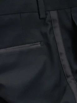 Tape Detail Regular Fit Tuxedo Suit Trousers