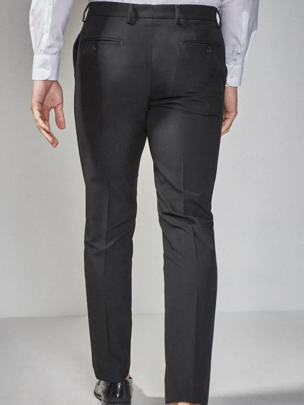 Tape Detail Skinny Fit Tuxedo Suit Trousers