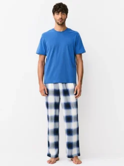 Teal Blue Motionflex Cosy Short Sleeve Pyjamas Set