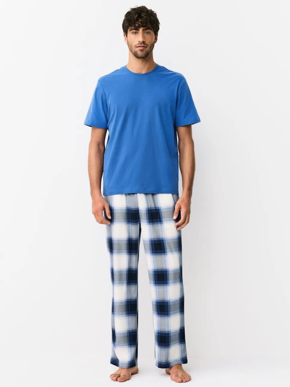 Teal Blue Motionflex Cosy Short Sleeve Pyjamas Set