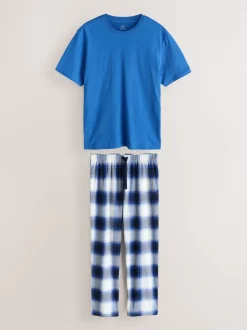 Teal Blue Motionflex Cosy Short Sleeve Pyjamas Set