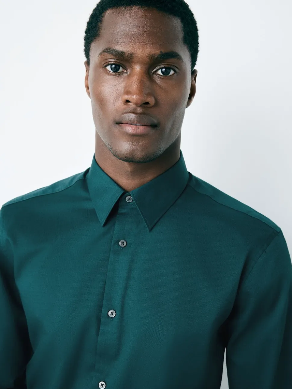 Teal Blue Regular Fit Easy Care Textured Single Cuff Smart Shirt