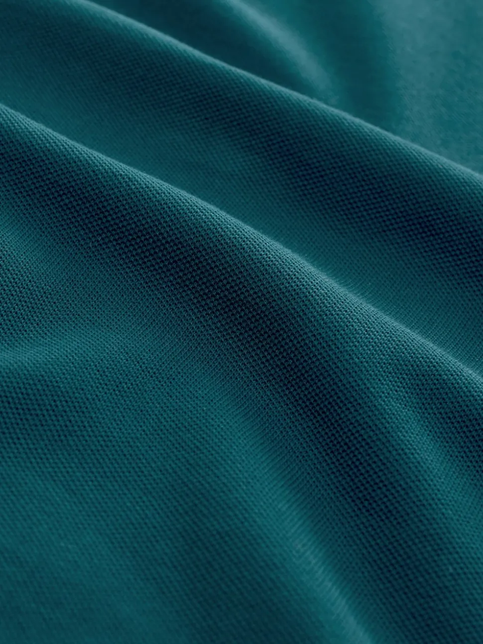 Teal Blue Regular Fit Short Sleeve Pique Polo Shirt