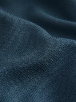 Teal Blue Slim Fit Textured Suit Trousers