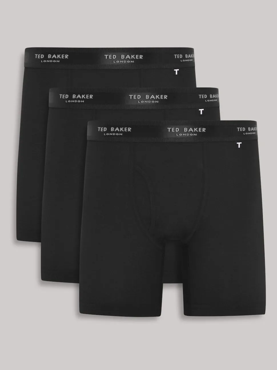 Ted Baker Black Cotton Boxer Briefs 3 Pack
