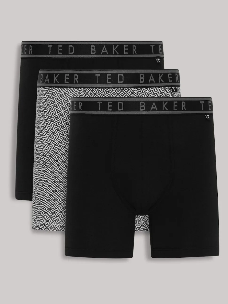 Ted Baker Black Micron Boxer Briefs 3 Pack