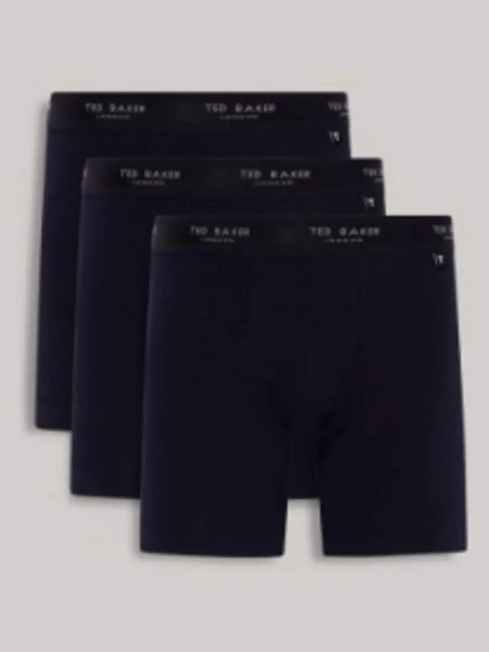 Ted Baker Blue Cotton Boxer Briefs 3 Pack