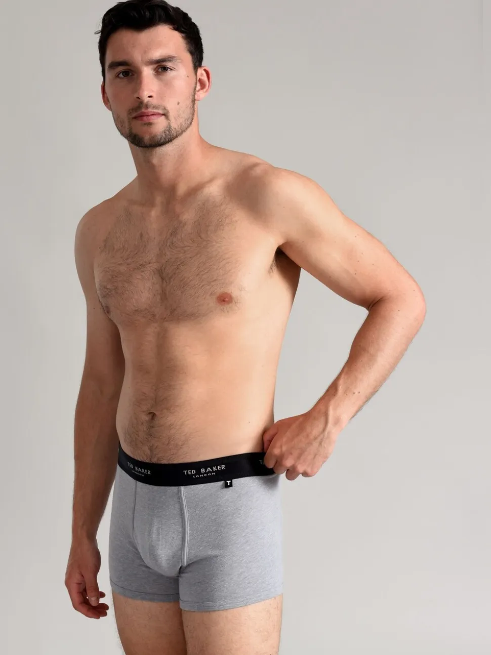 Ted Baker Dark Black Cotton Trunks 3 Pack