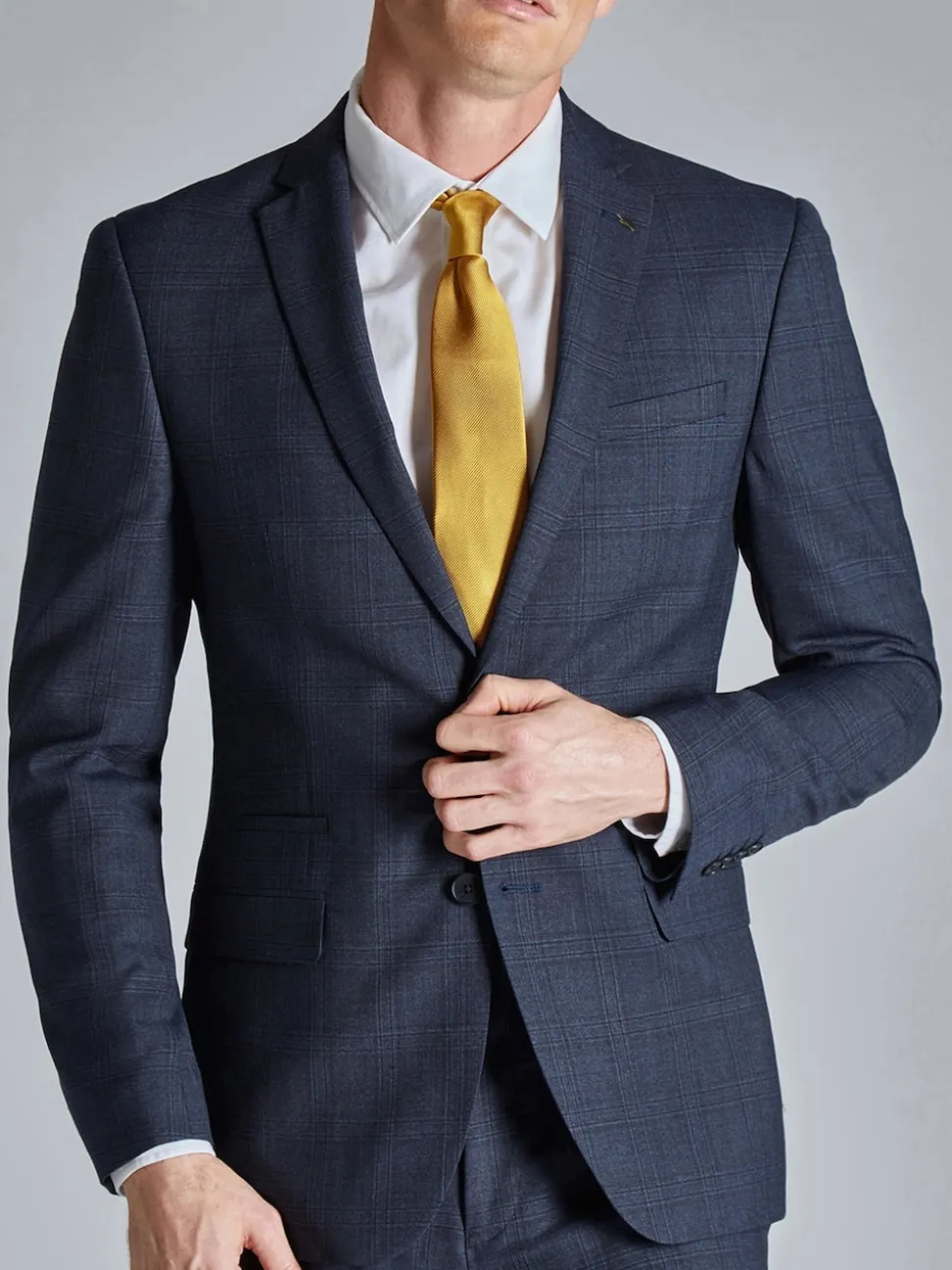 Ted Baker Tailoring Blue Ara Textured Check Slim Fit Jacket