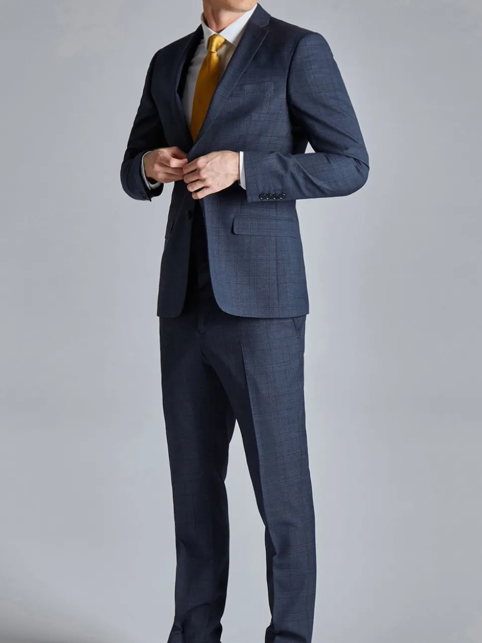 Ted Baker Tailoring Blue Ara Textured Check Slim Fit Jacket